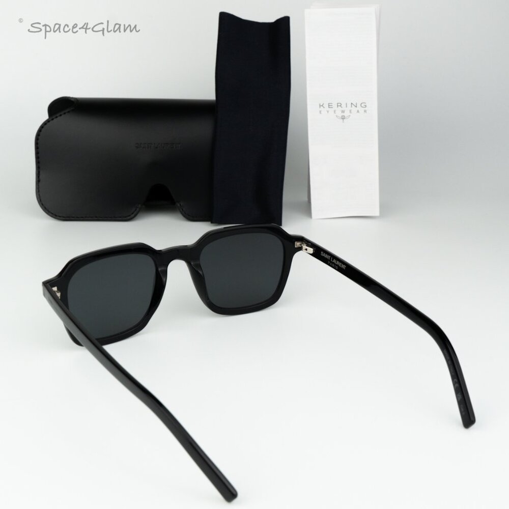 Saint Laurent Women Sunglasses Black Grey Square SL715 SLIM 001 BRAND NEW - Picture 9 of 11